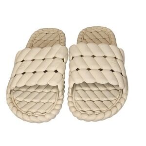 Triq Women's Size 8.5 house slides | rubber braid look sandals